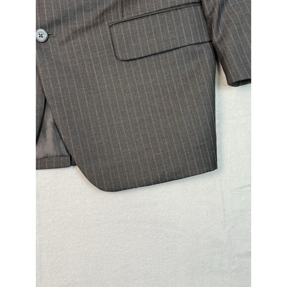 Tasso Elba Mens Black Striped Sport Coat Suit Jacket Blazer Size S42 - 90% Wool - Picture 5 of 16